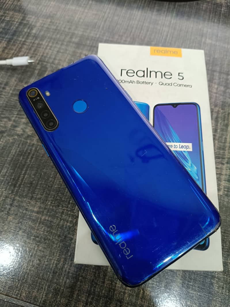 Realme 5 4gb 64gb PTA Approved with complete box 1