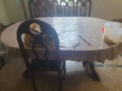 dining with 6chairs totally wood made 1st see than buy