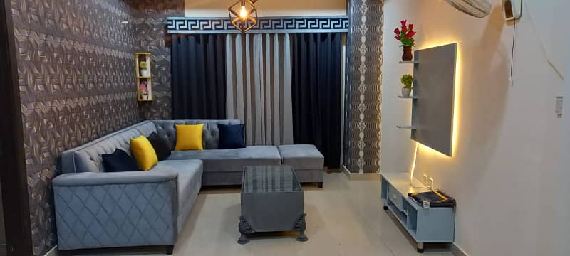 Par Day short time One BeD Room apartment Available for rent in Bahria town phase 4 and 6 empire Heights 2 Family apartment 1