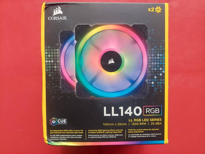 Corsair Lighting Loop (LL140) RGB Fan with corsair lighting controller 0