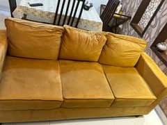 3 seater sofa with ottoman setti in new condition