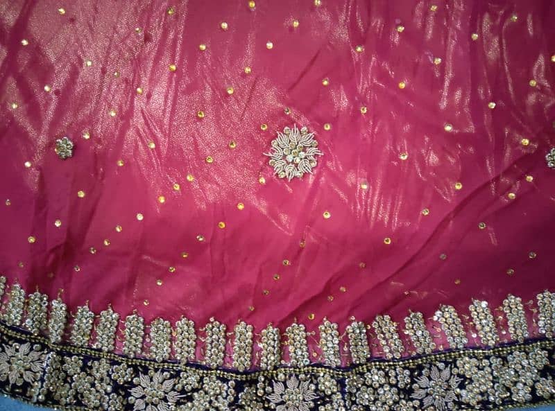 Bridal lehenga with dupatta,shirt,clutch and cancan 16