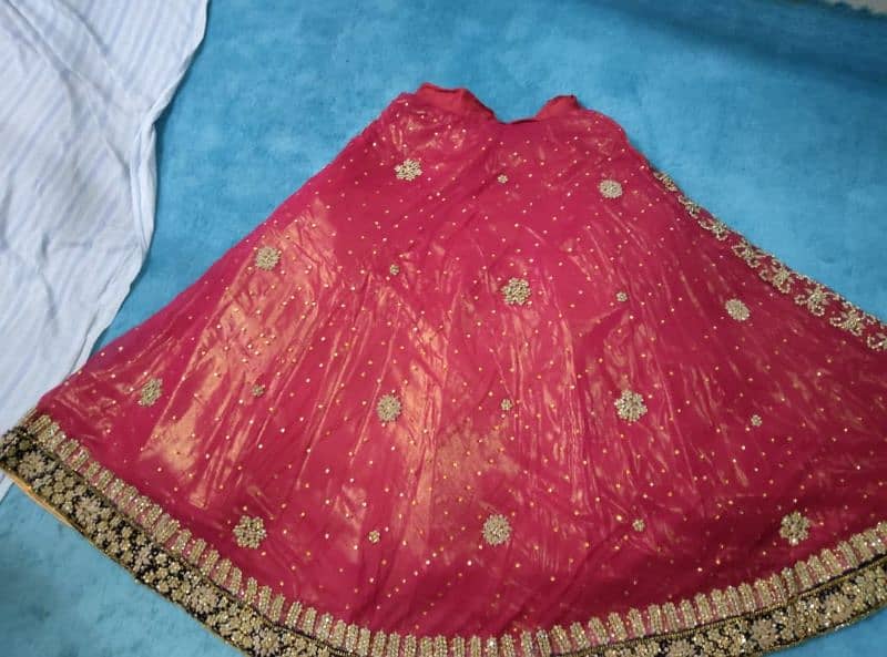 Bridal lehenga with dupatta,shirt,clutch and cancan 18