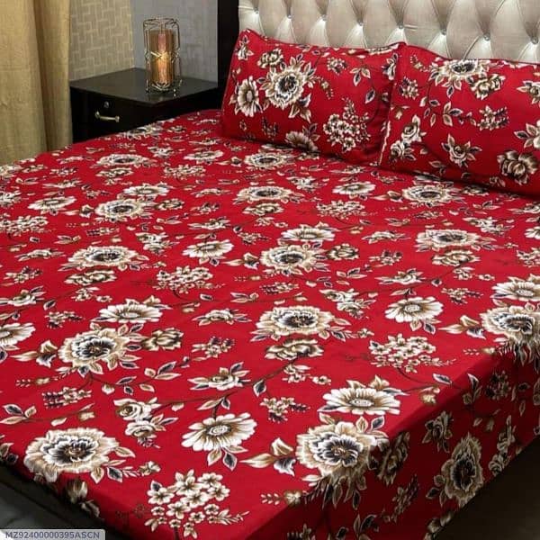 3 Piece Cotton Bed Sheets For Double bed 1