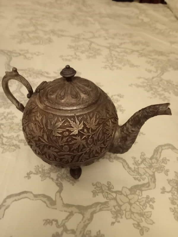 Antique solid silver teapots 3