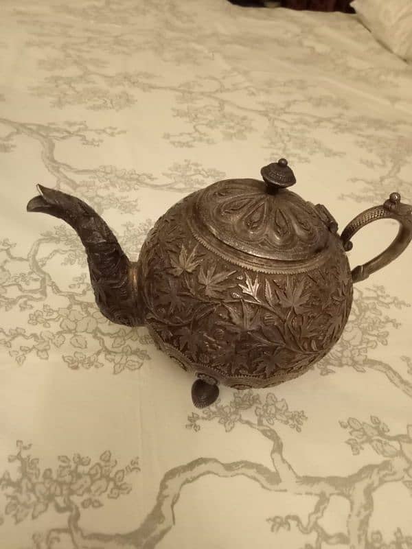 Antique solid silver teapots 4