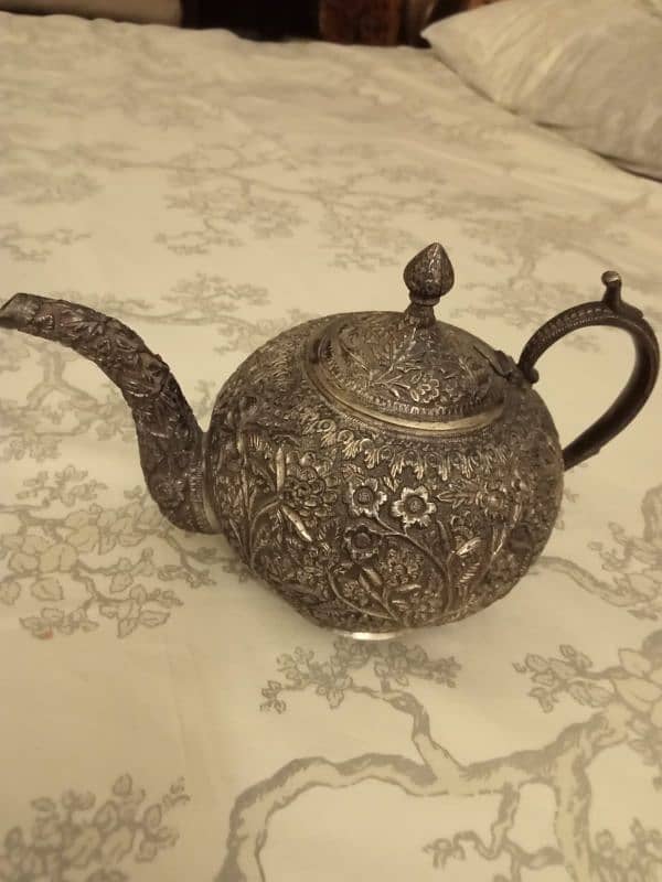 Antique solid silver teapots 6