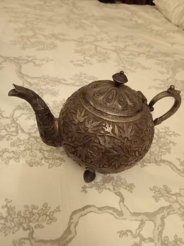 Antique solid silver teapots 8