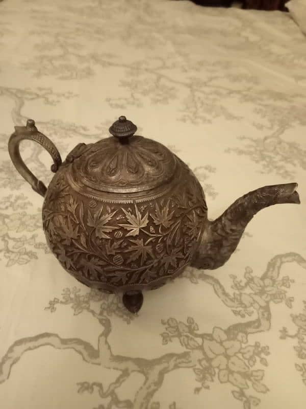 Antique solid silver teapots 9