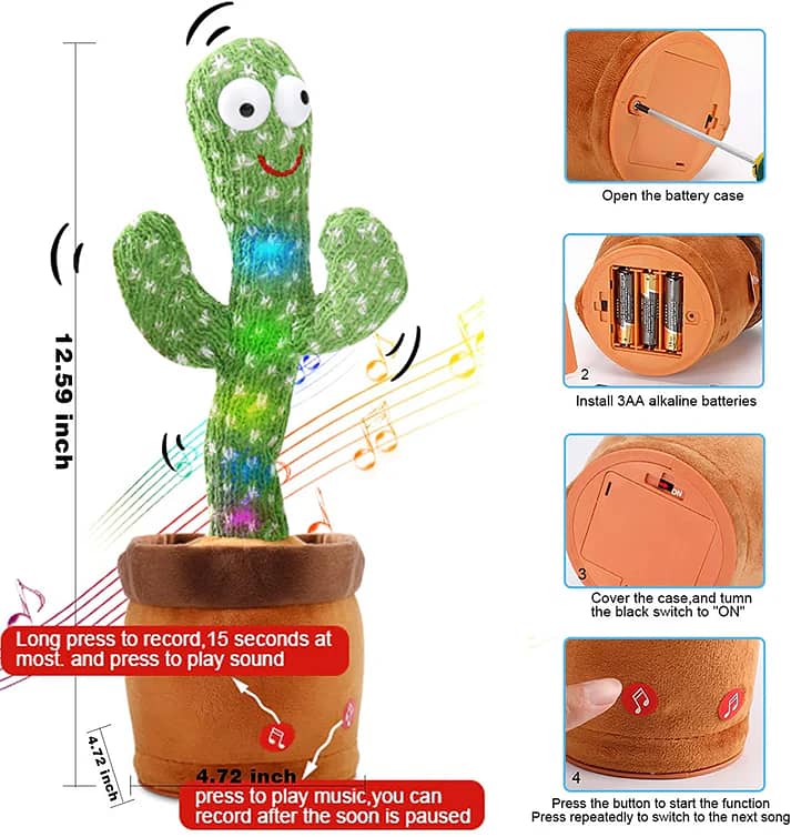 Cactus Toy Rechargeable – Dancing, Singing, and Entertaining 4