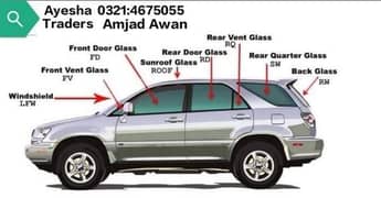 Honda , Toyota,  Suzuki All Cars Windscreens, Door Glass Available