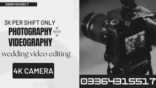 Photographer + videographer available for shift 4k camera