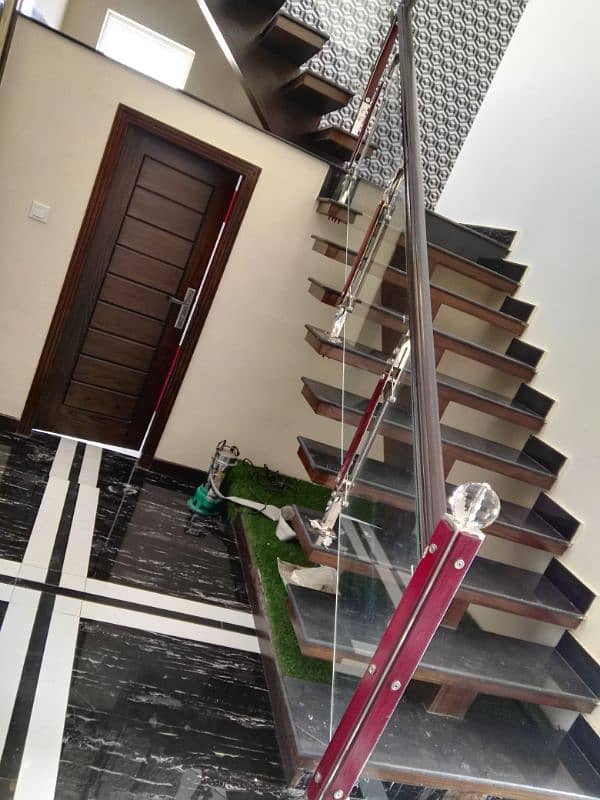 Glass railng for stair / Glass railing / Terrace glass railng 3