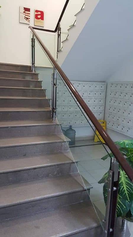 Glass railng for stair / Stair glass railng / Terrace glass railng 19