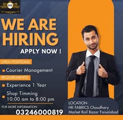 Call operator ,Courier Management | Required | Jobs,