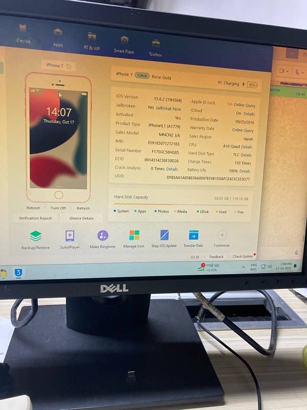 IPHONE 7 rose pink 128 gb pta approved 6