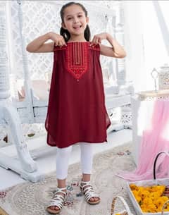 Girls Kurti j. Junaid Jamshed JGLK-S-pk-22-2524 FB/Maroon