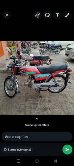 Honda CD 70 aik hath Chali hui urgent sale for contact 03208433526