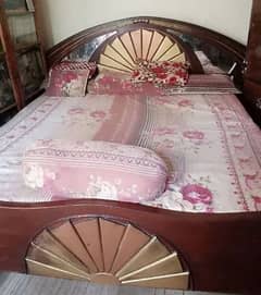 Bed with out mattress and side table 0