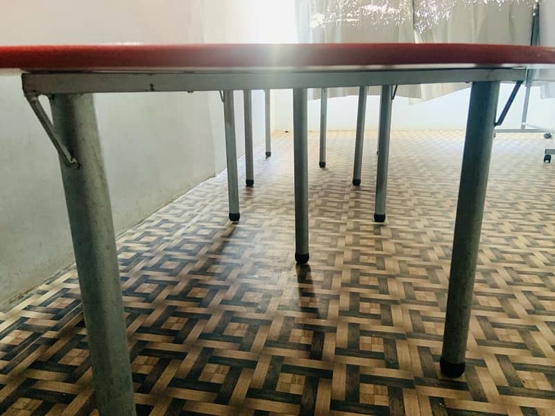 School Steel Wood Coated Tables – Red & Blue 2