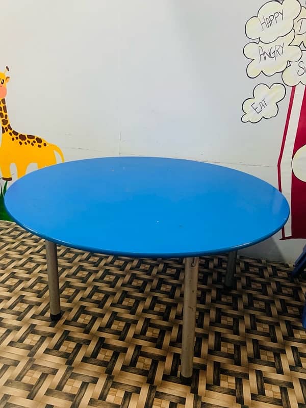 School Steel Wood Coated Tables – Red & Blue 6