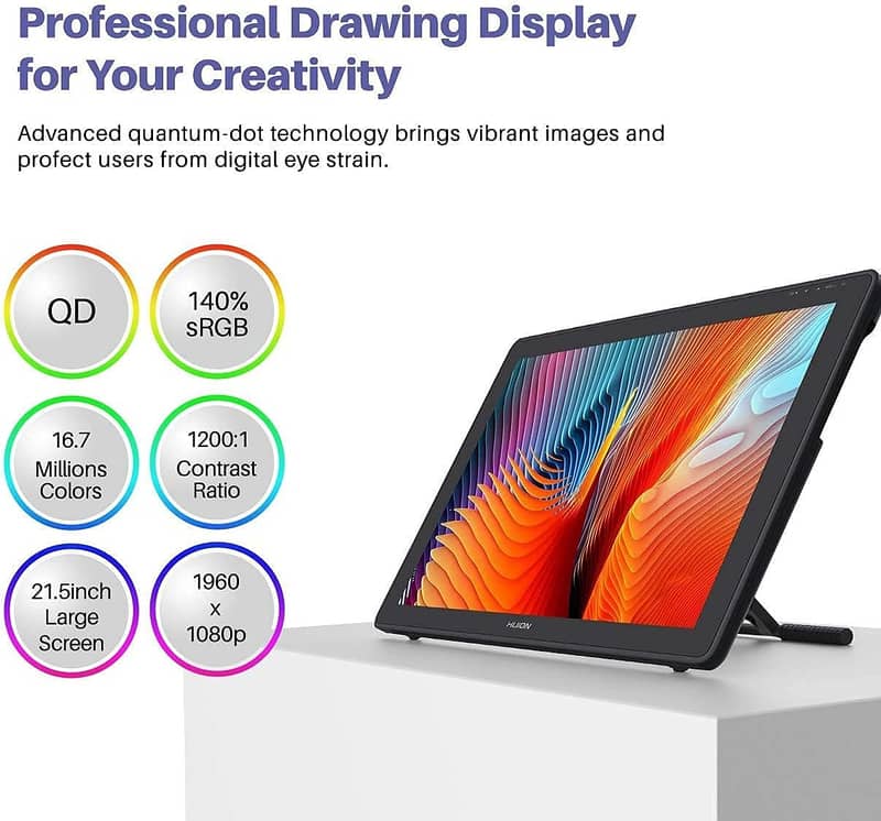 HUION Kamvas 22 Plus Graphics Monitor Pakistan - 140% sRGB 0