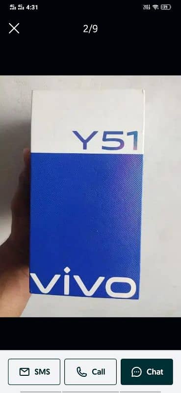 vivo y51 pta provide 4/128 good condition 10/10 home screen finger ha 5