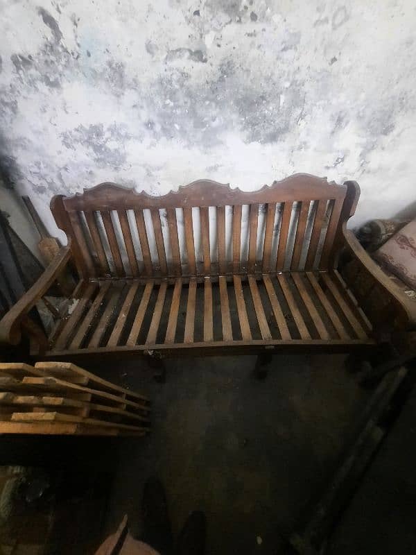 Solid wood made Sofa & chair 1