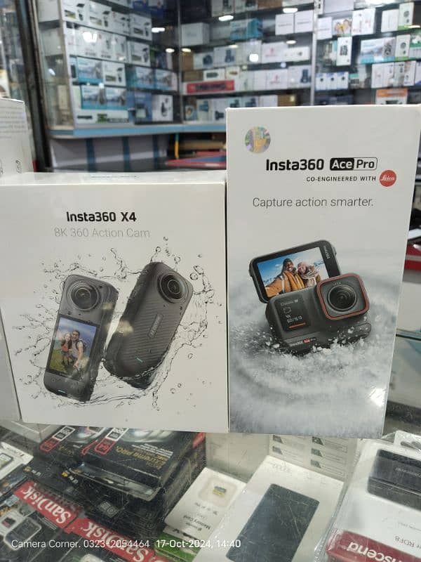 Go Pro Hero 13 Insta360 X4 DJI Action 5pro and Insta360 Ace Pro 5