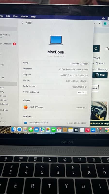 MacBook 2017 core m3 0