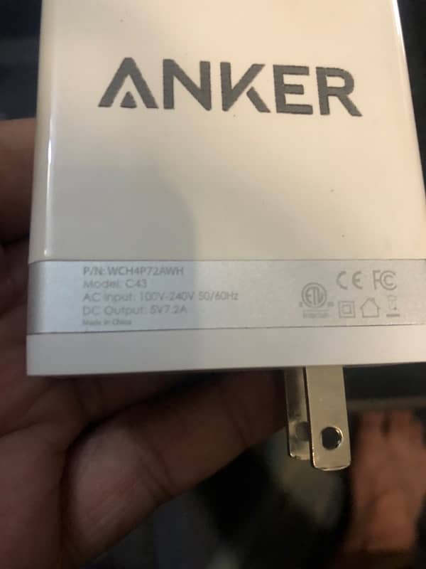 Anker 4 port USB wall charger 37 Watt 7.5 Amp 1