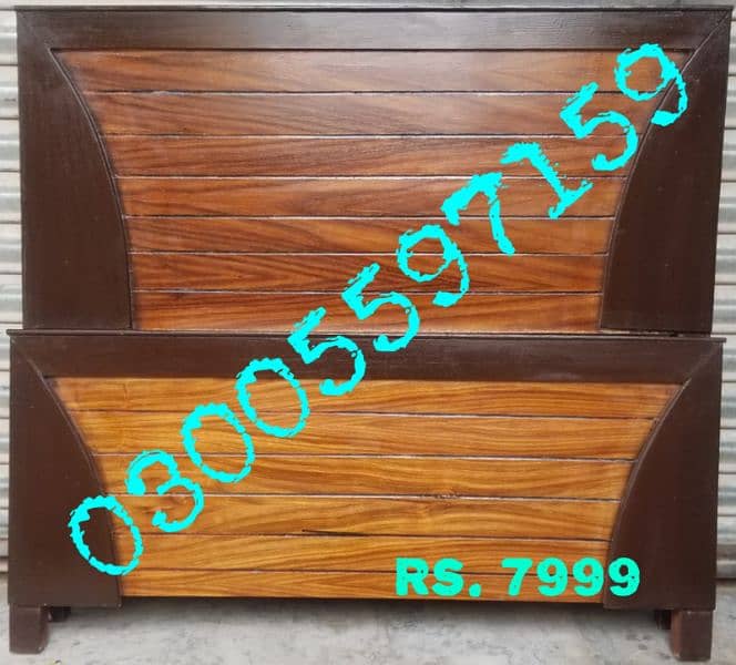 single bed new wood double bed dressing side table almari hostel use 4