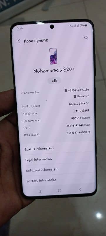 Samsung galaxy s20+ plus 5g official approved hai 2