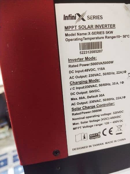 Infinix 5kw hybrid inverter available for sale 0