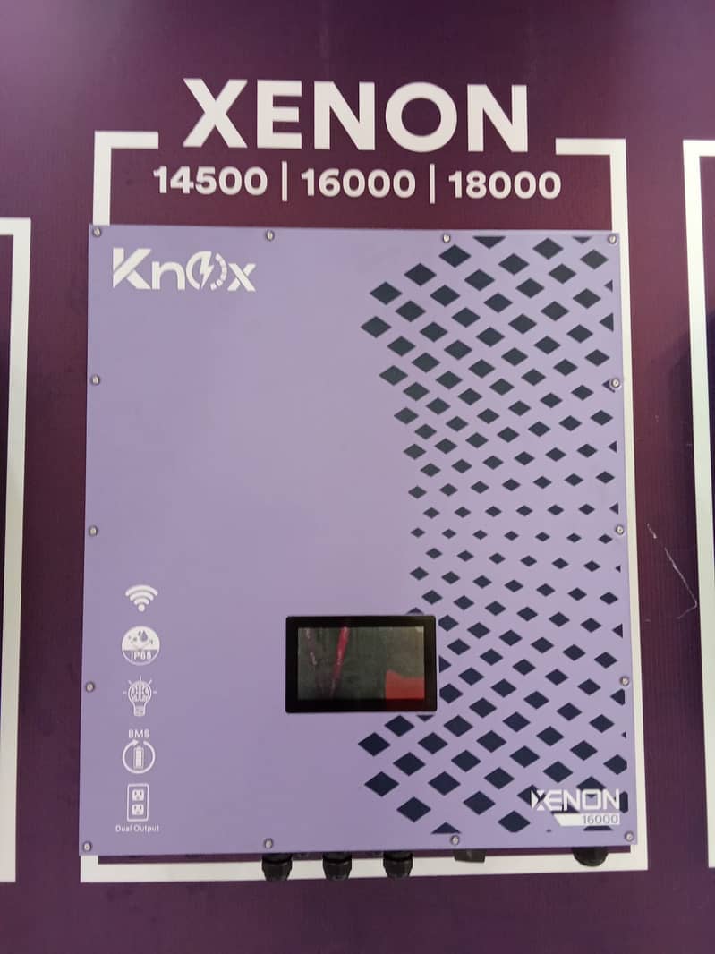 Knox IP65 Xenon Twin 6,8,12,15Kw 3 Phase Hybrid Inverter Dual Output 6