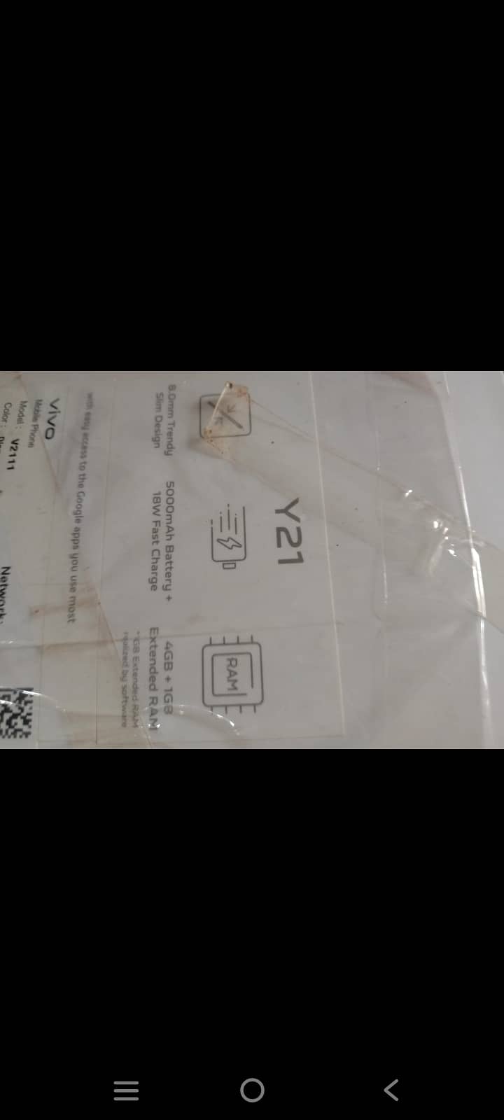 Vivo y21 series 4gb 64gb memory with box 6