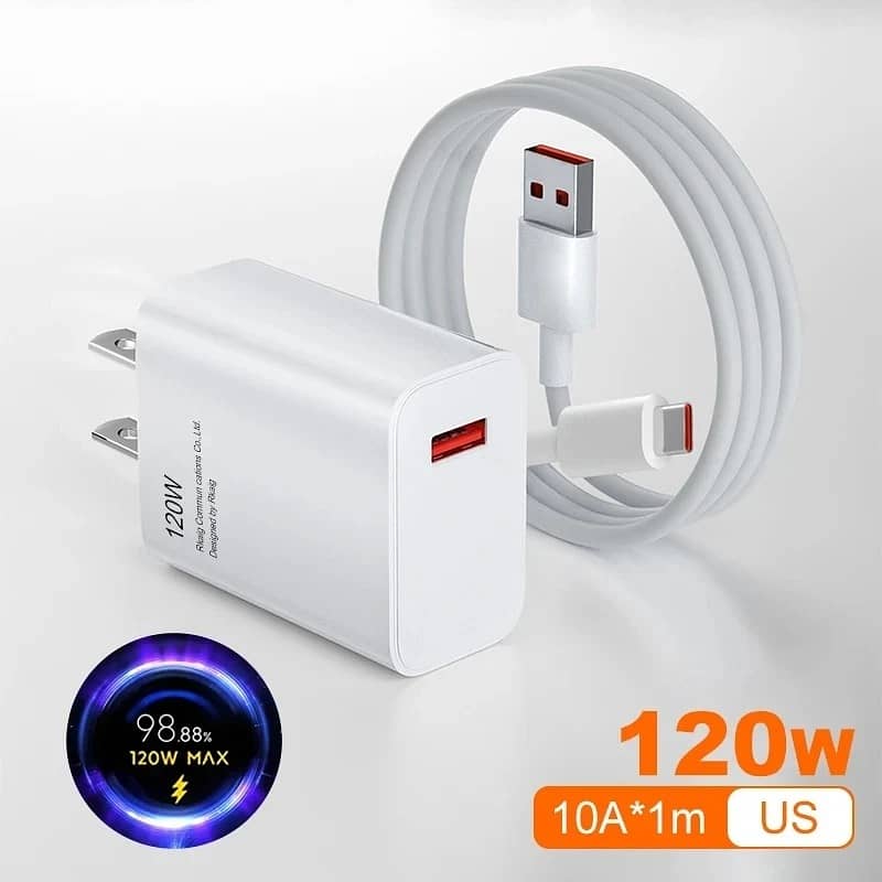 120W Original Xiaomi Charger Turbo Fast EU/US Wall Gan Charge Adapter 8