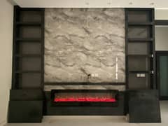 Full media wall Electric fireplace 0