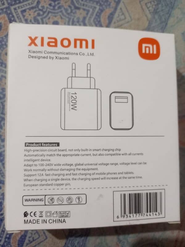 XIAOMI 12W 100℅ Original box pulled charger 11t pro 12t pro, 13h, 14t 1