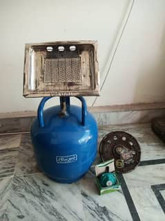 8 liter cylender with heater and burner.