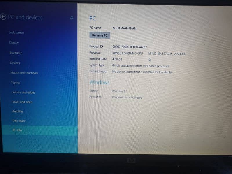 HP Pavilion dv7-3183cl – 17.3* Core i5, 4GB RAM, 500GB HDD, Good Cond 1