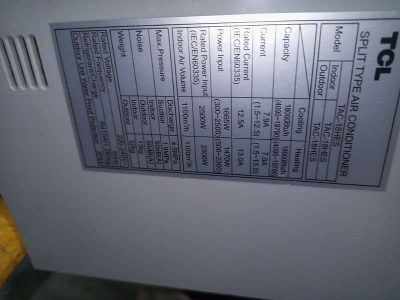 TCL ac inverter 4 month used only 4