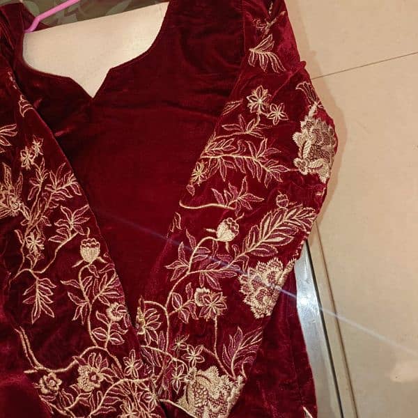 3 piece fancy velvet dress only 2 times use 1