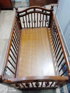 Wooden baby cot with Matress