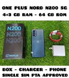 One Plus N200 5G 4+3 GB 64GB Single sim Pta Approved With Box