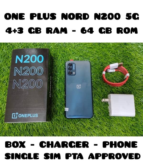 One Plus N200 5G 4+3 GB 64GB Single sim Pta Approved With Box 0