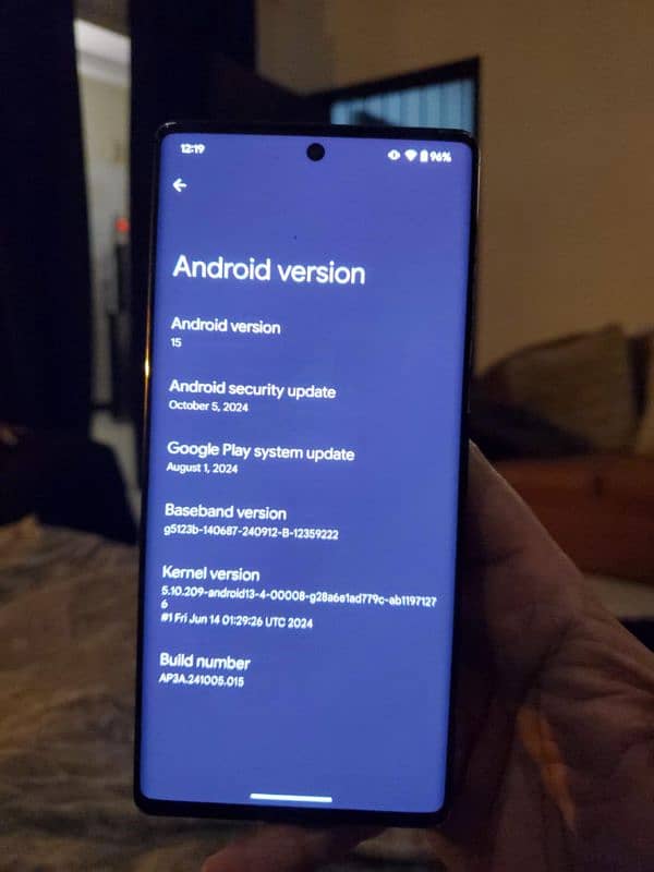 google pixel 6pro non pta esim not use 12/128 andriod 15 updated 3