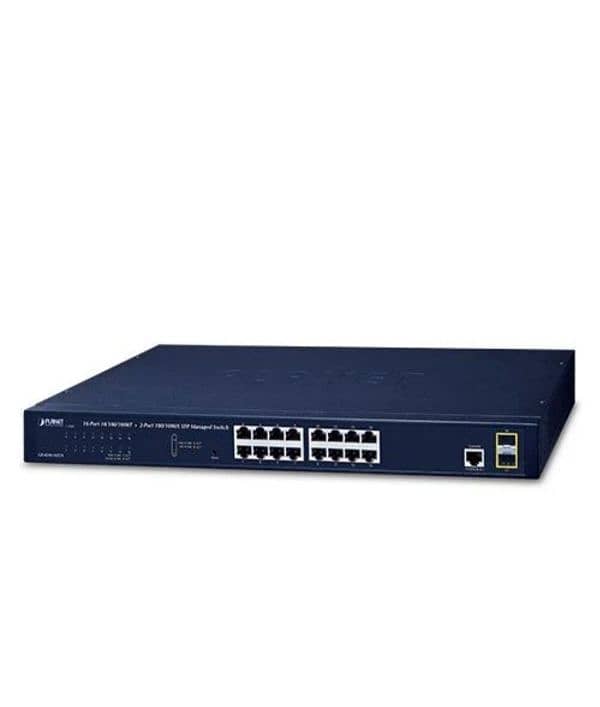 GS-4210-16T2S Planet 16-Port Layer 2 Managed Gigabit Ethernet Switch 0