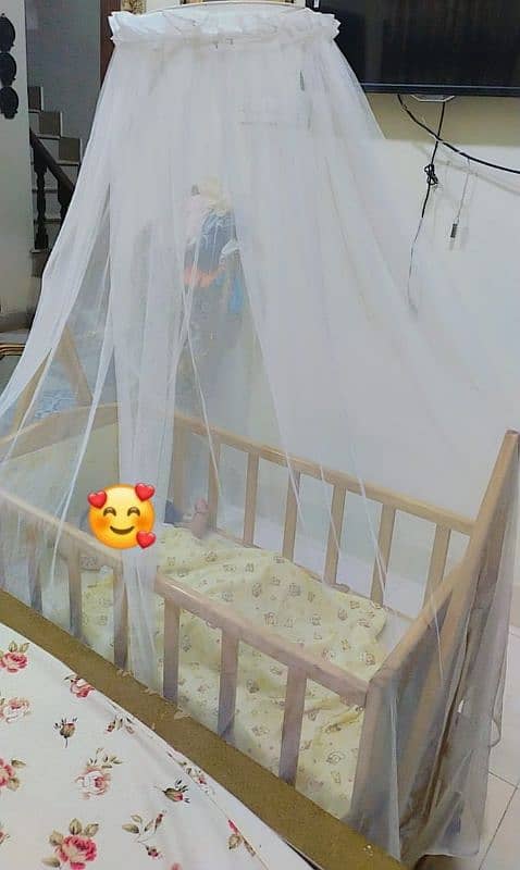 baby bed with net stand 1