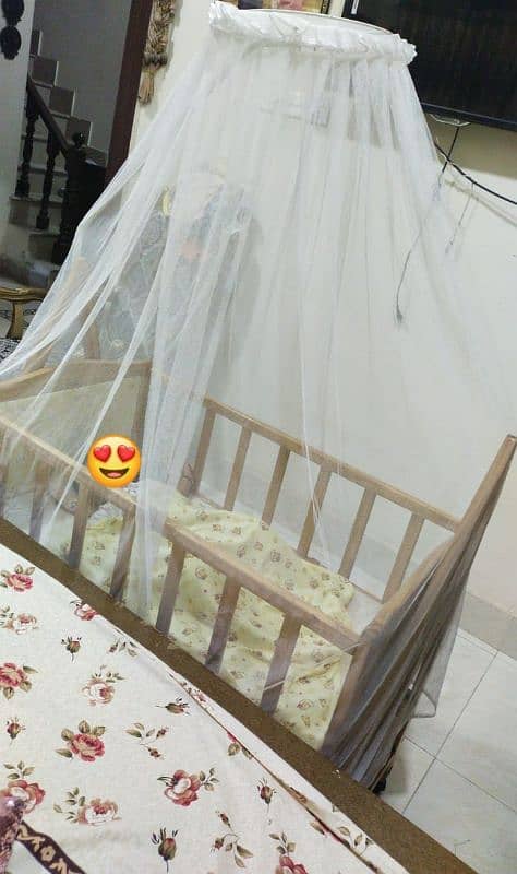 baby bed with net stand 2